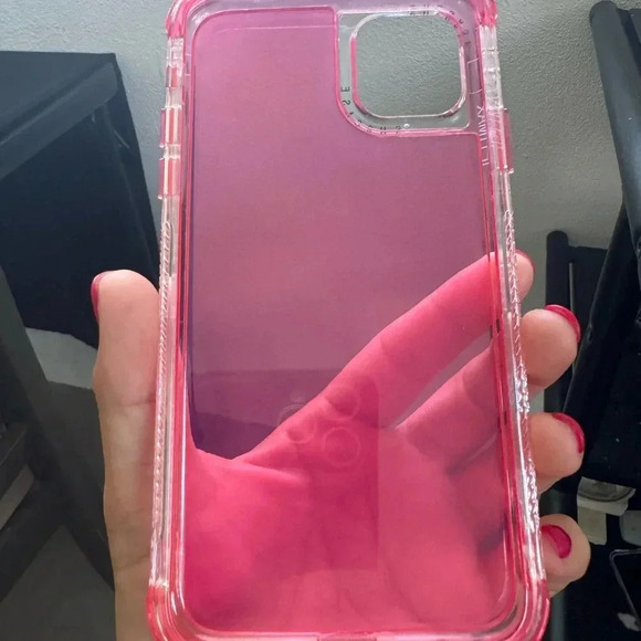 iPhone 11 Pro Max Pink Clear Protective Case - Picture 5 of 8